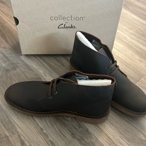 Men’s dark brown leather boots - brand new in box!